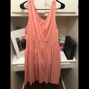 Peach flow dress